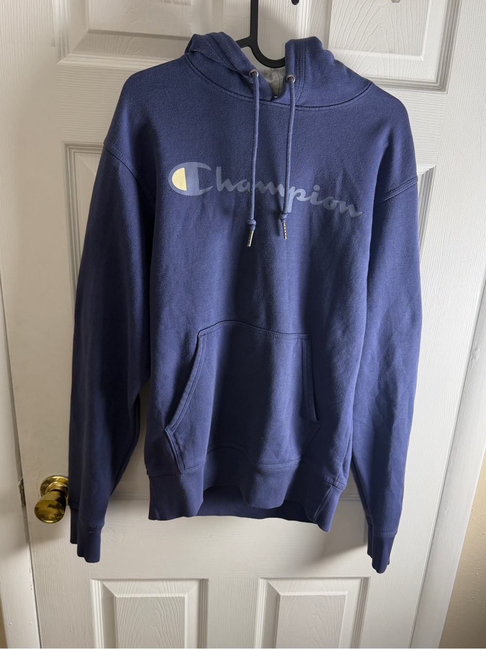 Champion Men's Navy Logo Hoodie S
